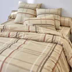 Linge de lit Karl imprimé écossais, en coton