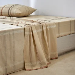 Linge de lit Karl imprimé écossais, en coton