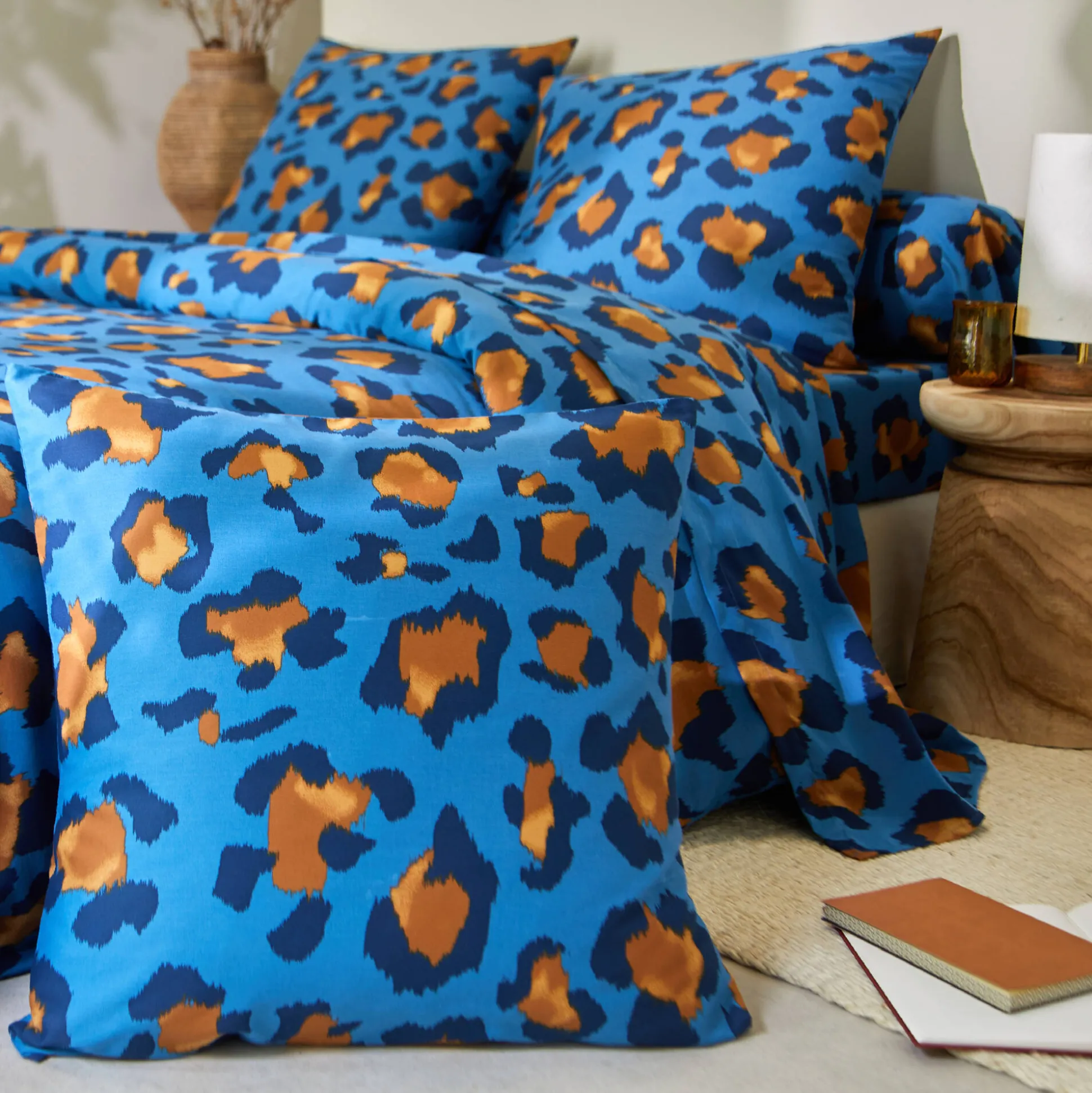 Linge de lit Pedro en polycoton imprimé peau de bête