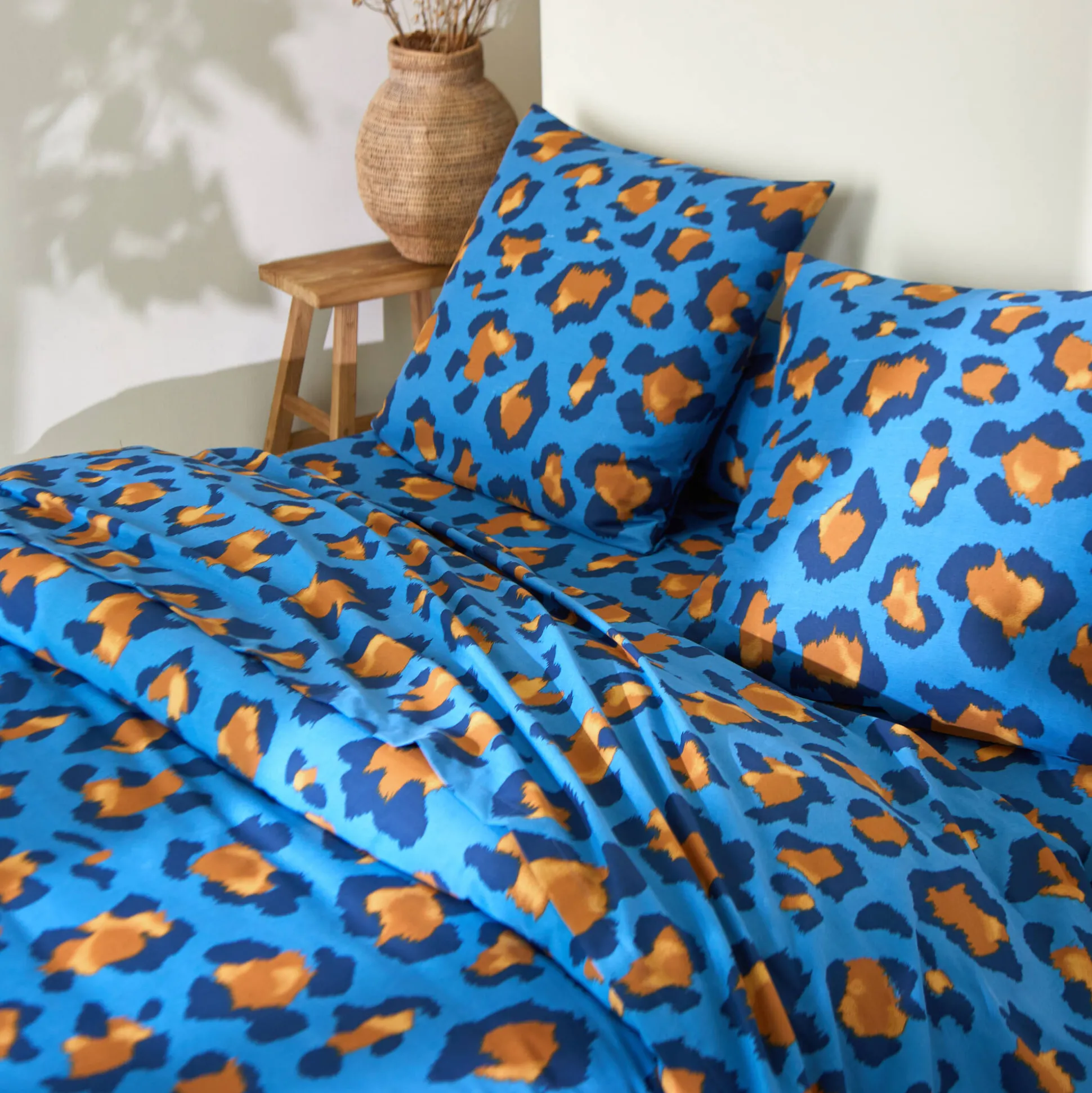 Linge de lit Pedro en polycoton imprimé peau de bête