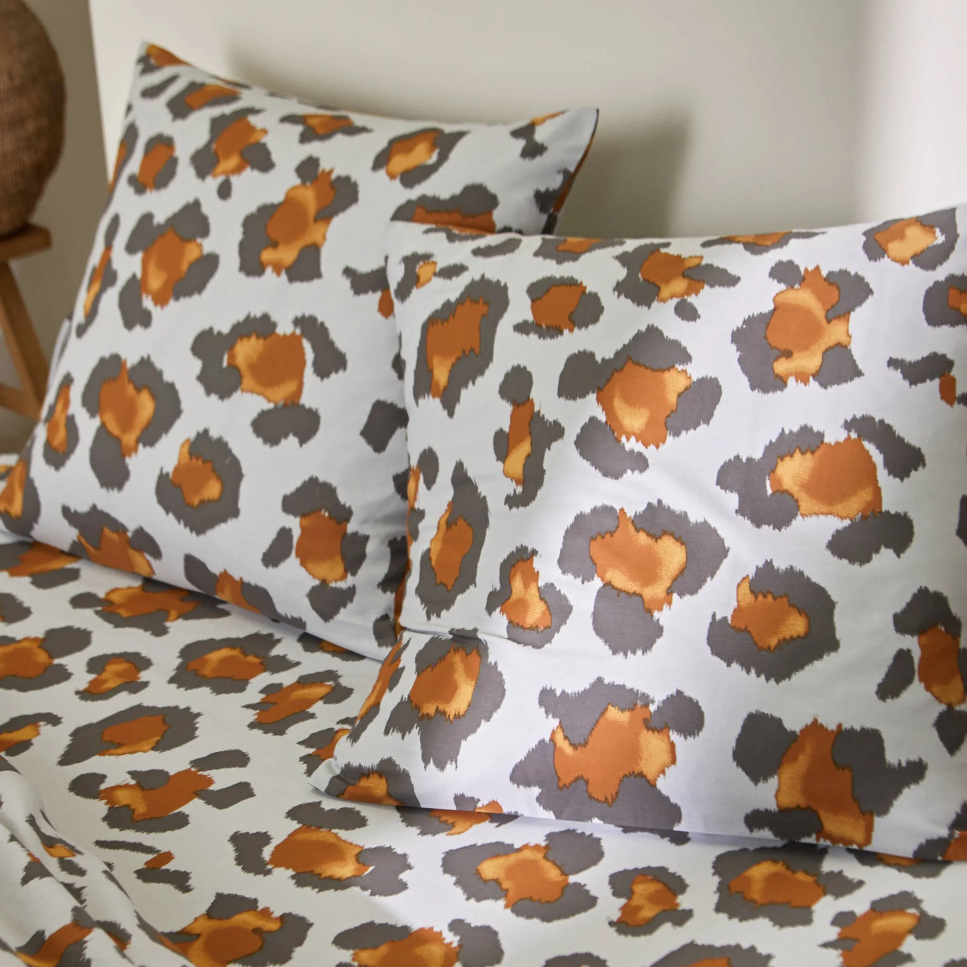Linge de lit Pedro en polycoton imprimé peau de bête