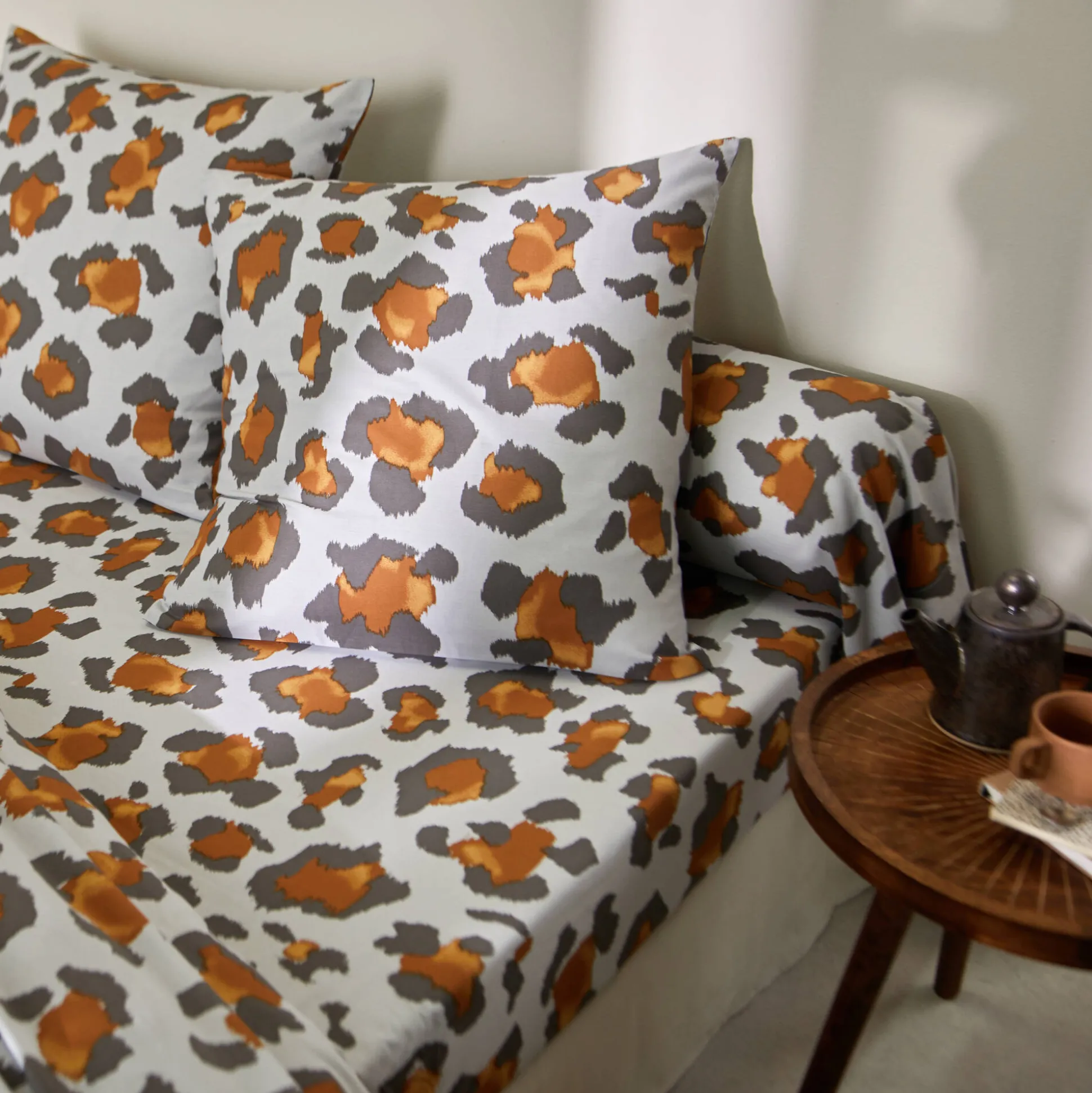 Linge de lit Pedro en polycoton imprimé peau de bête