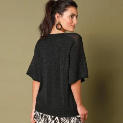 Loose trui in Lurex® tricot