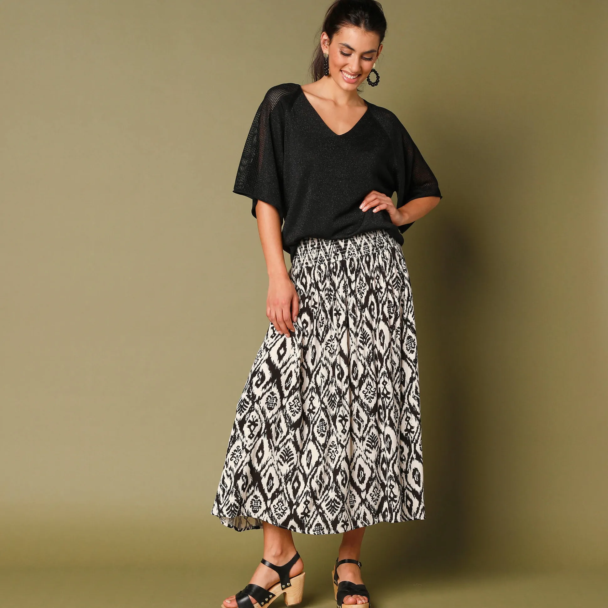 Loose trui in Lurex® tricot