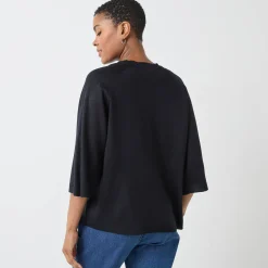 Loose trui met ellebooglange mouwen, zachte touch