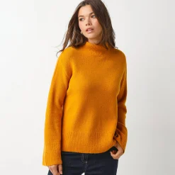 Loose trui met opstaande kraag, ruime mouwen