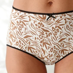 Maxislip in katoen met dierenhuidprint - set van 4