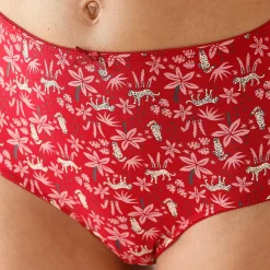 Maxislip in stretchkatoen met "panter" print - Set van 4