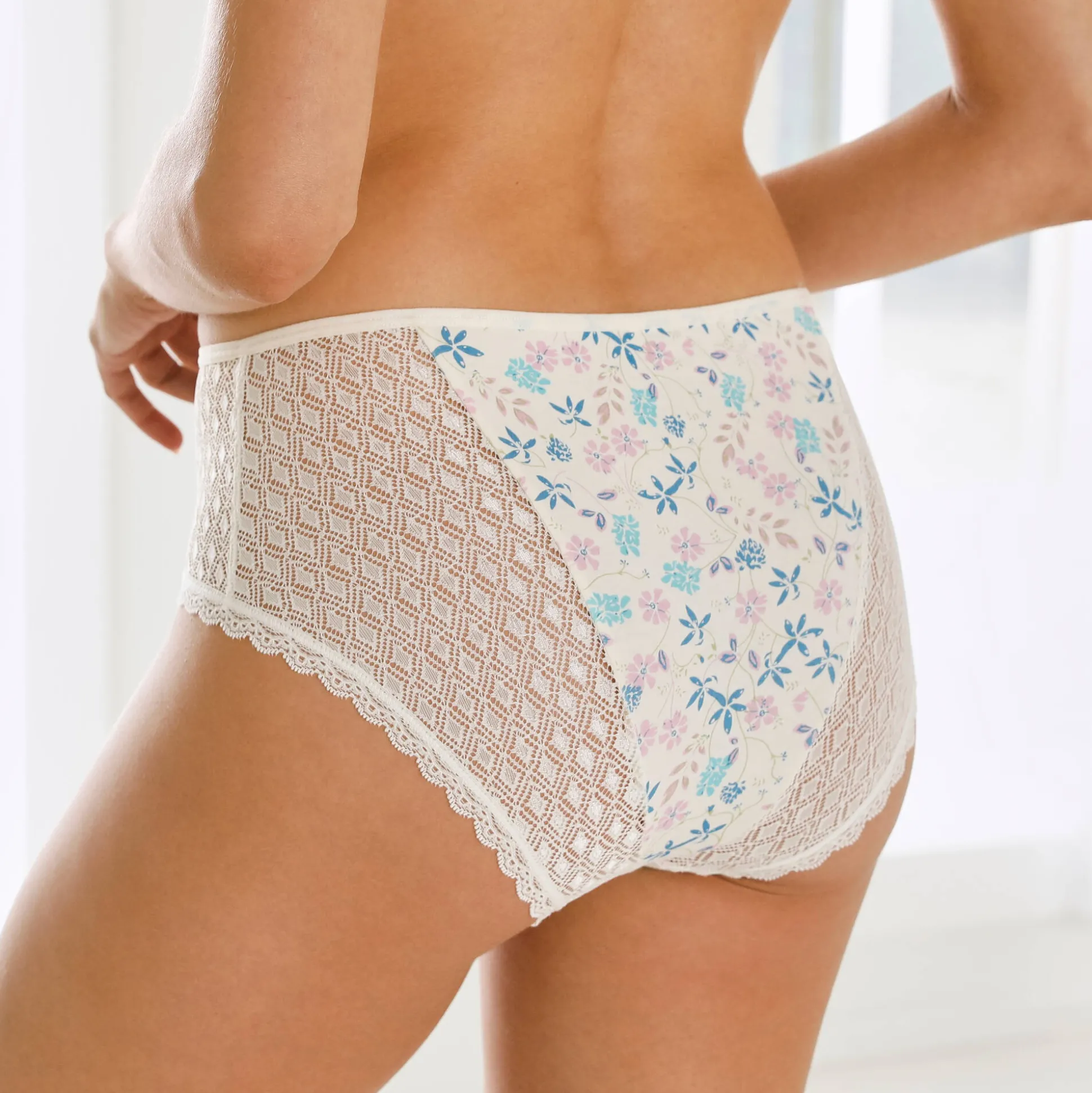 Maxislip met bloemenprint Coria - set van 2