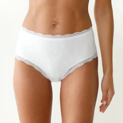 Maxislip met hoge taille in katoen en stretchkant - set van 3