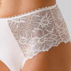 Maxislip met hoge taille in microvezel en rekbare kant - set van 2