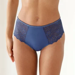Maxislip met hoge taille in microvezel en rekbare kant - set van 2
