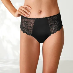 Maxislip met hoge taille in microvezel en rekbare kant - set van 2