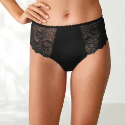 Maxislip met hoge taille in microvezel en rekbare kant - set van 2