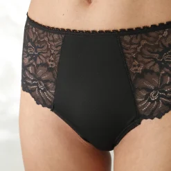 Maxislip met hoge taille in microvezel en rekbare kant - set van 2