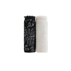 Maxislip met hoge taille in microvezel en rekbare kant - set van 2