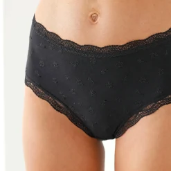Maxislip met hoge taille in katoen en stretchkant - set van 3