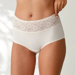 Maxislip met hoge taille en kanten tailleband in microvezel - set van 3