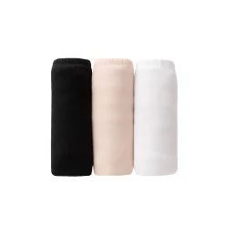 Maxislip met hoge taille en kanten tailleband in microvezel - set van 3