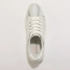 Metallic sneakers met veters