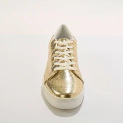 Metallic sneakers met veters