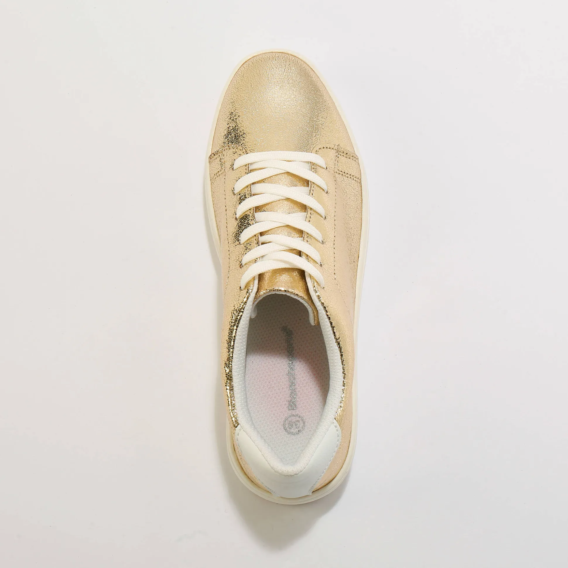 Metallic sneakers met veters