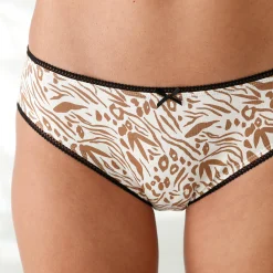 Midislip in katoen met dierenhuidprint - set van 4