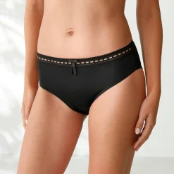 Midislip met hoge taille en kanten tailleband in microvezel - set van 3