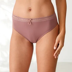 Midislip met hoge taille en kanten tailleband in microvezel - set van 3