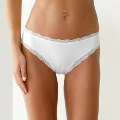 Midislip met hoge taille in katoen en stretchkant - set van 3