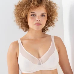 Minimizerbeha in tricot en tule met beugels