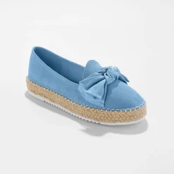 Mocassins in espadrillestijl met strik en koordzool