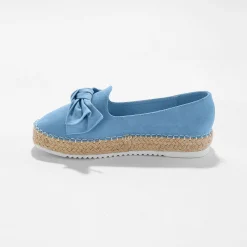 Mocassins in espadrillestijl met strik en koordzool