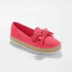 Mocassins in espadrillestijl met strik en koordzool