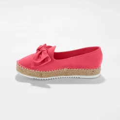 Mocassins in espadrillestijl met strik en koordzool