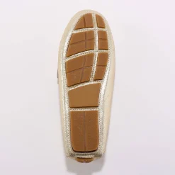 Mocassins in glad leer - zilverkleur
