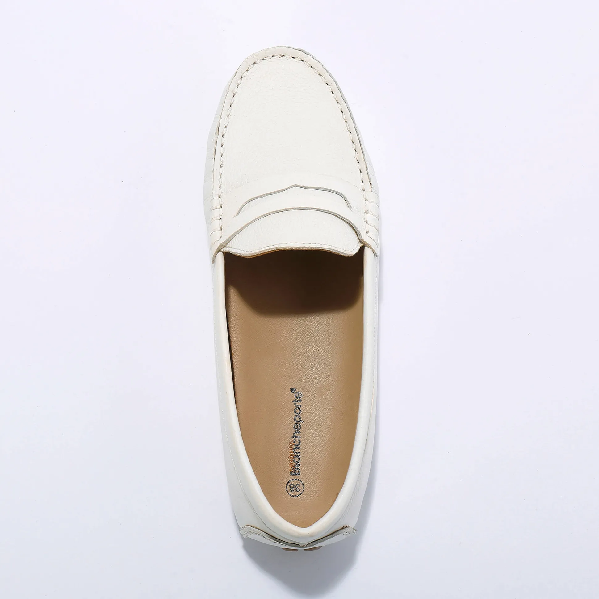 Mocassins in glad leer - zilverkleur