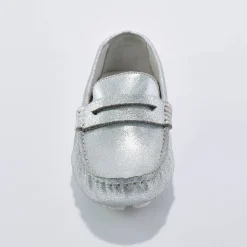 Mocassins in glad leer - zilverkleur