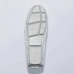Mocassins in glad leer - zilverkleur