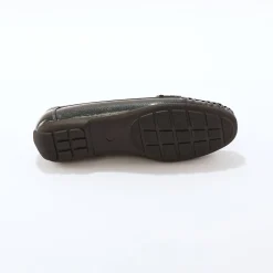 Mocassins met gesp, metallic effect