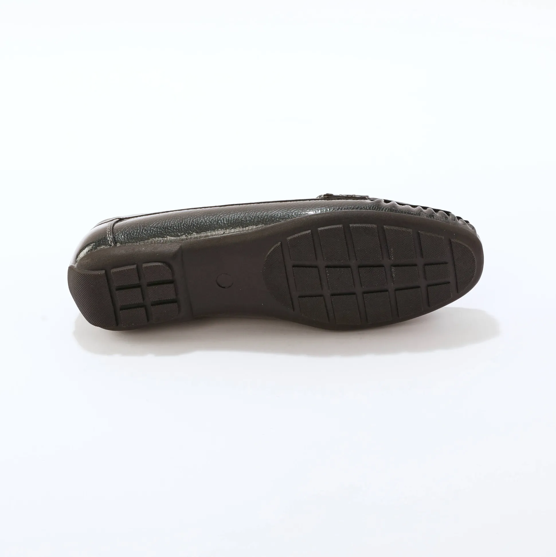 Mocassins met gesp, metallic effect