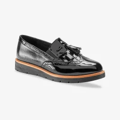 Mocassins met pompons en franjes