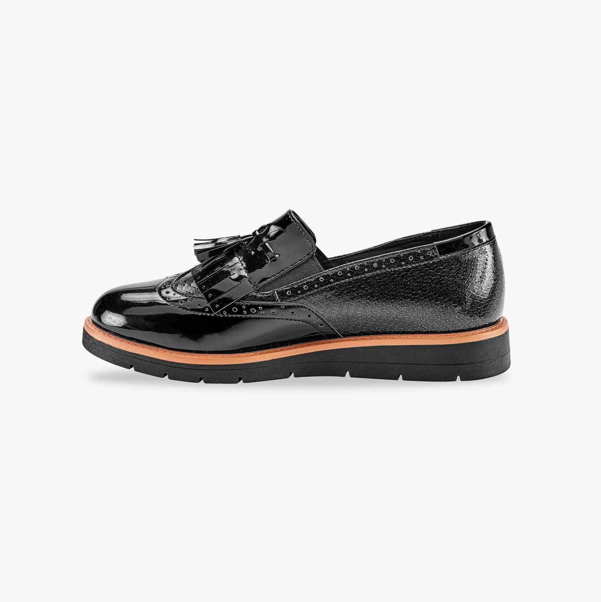 Mocassins met pompons en franjes
