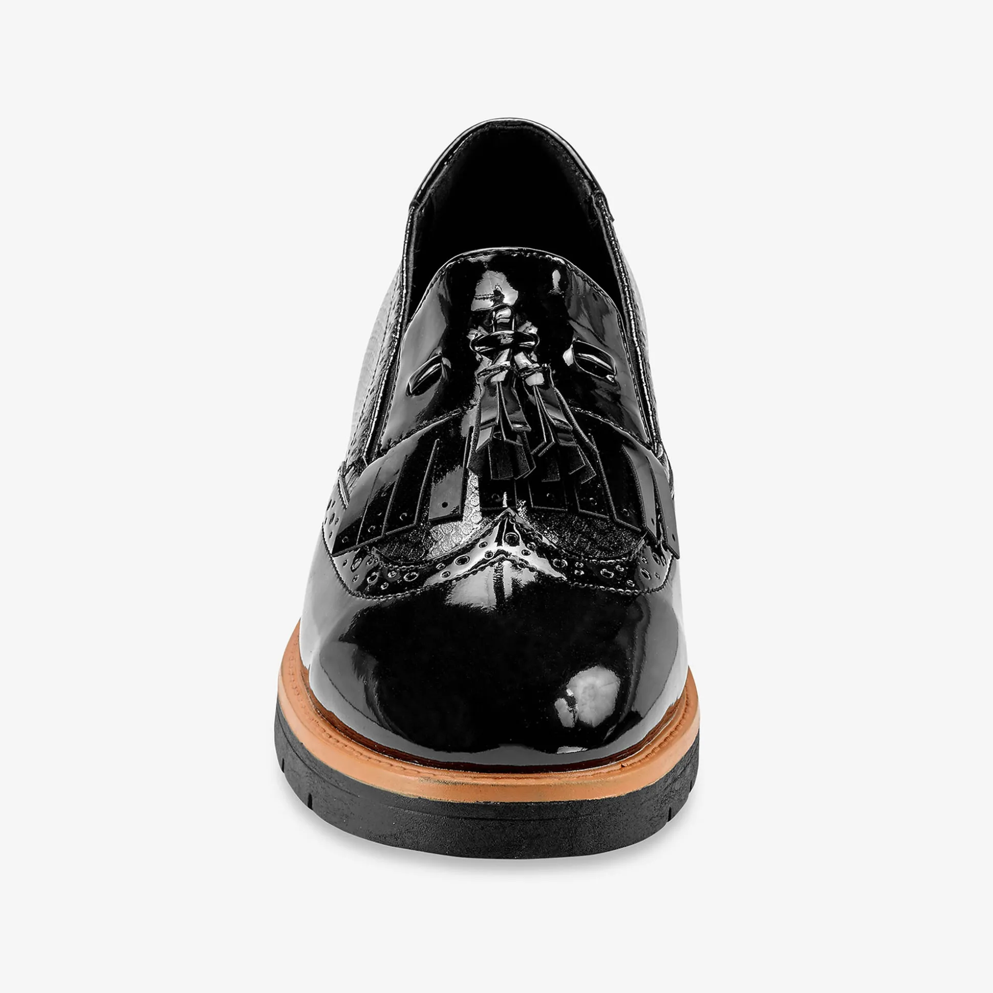 Mocassins met pompons en franjes