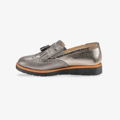 Mocassins met pompons en franjes