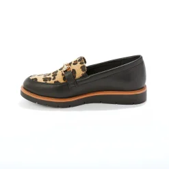 Mocassins met sleehak - dierenhuidprint
