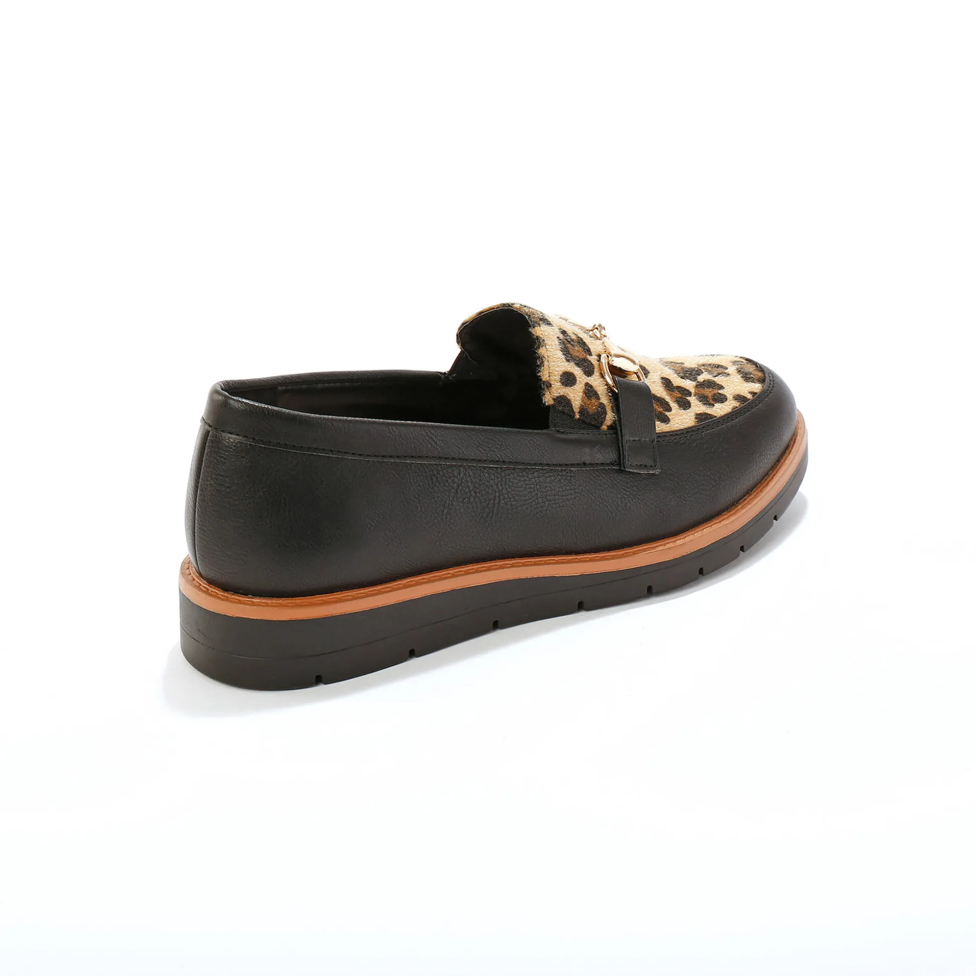 Mocassins met sleehak - dierenhuidprint