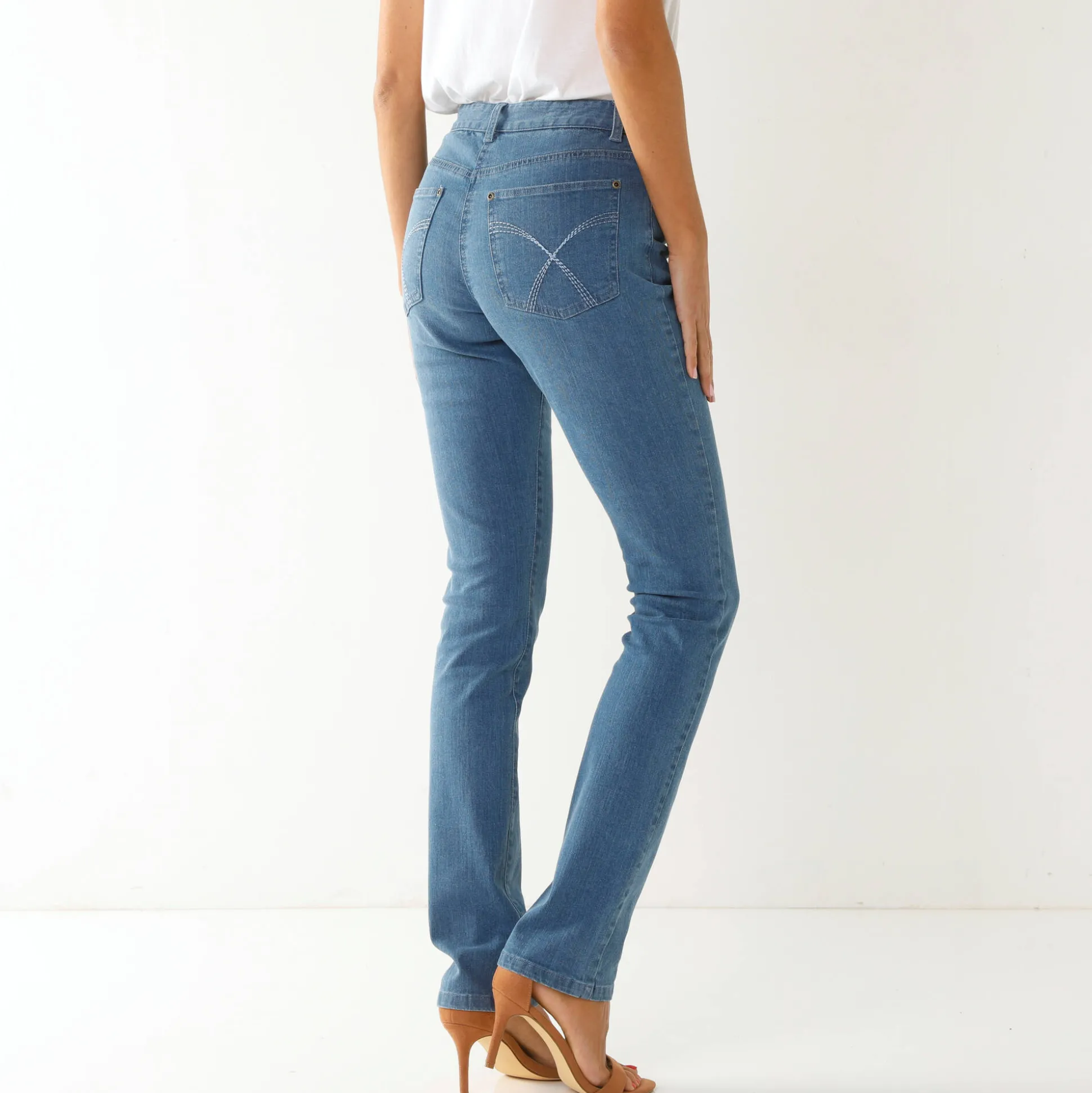 Modellerende jeans met 5 zakken