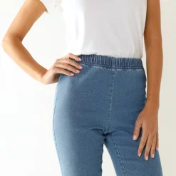 Modellerende jeans met 'platte buik' effect en elastische taille