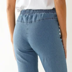 Modellerende jeans met 'platte buik' effect en elastische taille